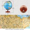OLOTU Globe Stylish Globe with Wooden Base Antique Decorative Table Globe 12.5 Inch Embossed World Globe Table Display Globe Globe for Decor view 2