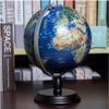 Globe 8 Inch Blue Globe with Stand Black Base Small World Globe, Interactive Learning Earth Map Kids Office Decoration Globe Globe for Decor view 1