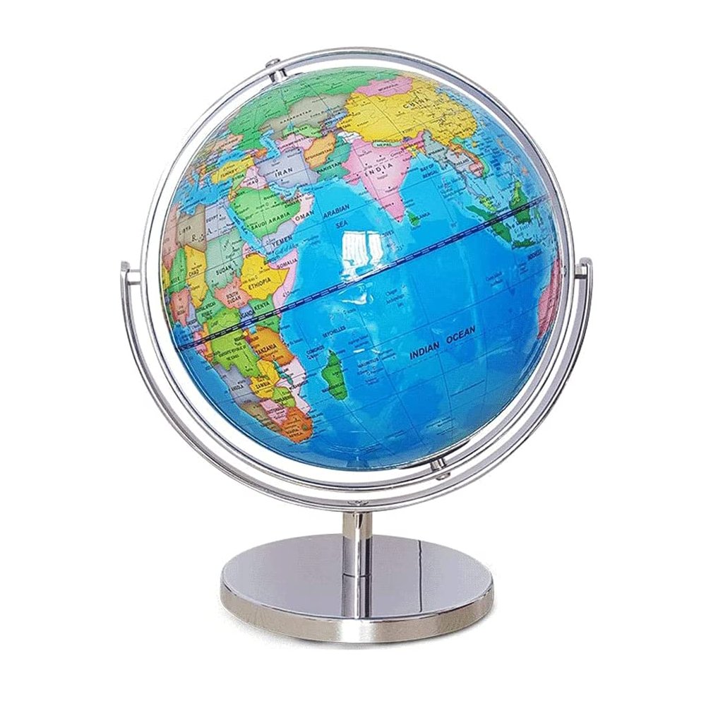 OLOTU Globe Elegant Retro Globe 720 Rotating Globe with Stand Educational Adult Desktop Geographic Globe 12.5 Inch World Globe Globe for Decor