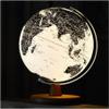 Globe 25cm/10in World Globe Lighted Globe Black Globe with Wood Stand White Ocean Touch Dimmable Kids Office Decor Globe Globe for Decor view 1