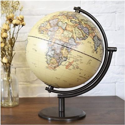 Globe 8 Inch World Globe Light Up LED Lighting Globe with Iron Frame Night Light Globe for Kids Globe Office Home Decor Globe for Decor