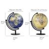 Globe 8 Inch World Globe Light Up LED Lighting Globe with Iron Frame Night Light Globe for Kids Globe Office Home Decor Globe for Decor view 2
