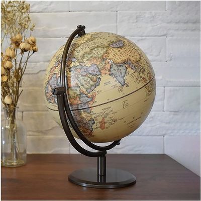 Globe 8 Inch World Globe Light Up LED Lighting Globe with Iron Frame Night Light Globe for Kids Globe Office Home Decor Globe for Decor