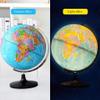 Globe 12.5 Inch World Globe with Stand and Magnifying Glass Light Up Globe Educational World Globe Kids Globe Office Decor Globe for Decor view 3