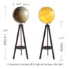 OLOTU Globe Light Up World Globe Light Up Wooden Storage Shelf Stand Raised Embossed Map Surface Globe Tabletop Display Globe for Decor view 2
