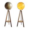 OLOTU Globe Light Up World Globe Light Up Wooden Storage Shelf Stand Raised Embossed Map Surface Globe Tabletop Display Globe for Decor view 3