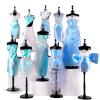 soputry Dress Design Craft Making Kit, Fashion Designer Kits for Girls with Mannequins Clothing Creative DIY Art Craft Toys, Doll Clothes Sewing Kit for Girls Ages 6-12+ Birthday Gift (Blue+Cyan) view 1