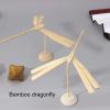 Wooden Balance Physics Toy Bamboo Dragonfly Toy Kinetic Art Balance Toy Balancing Decompressive Science Home Office Toy for Desk Decor Toy Home Decor Birthday Gifts Christmas Stocking Stuffers Woode view 2