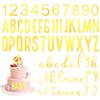 126Pcs Cake Letters, Acrylic Letters for Cake Custom Cake Topper Personalized Name Cupcake Toppers with A-Z Letters 0-9 Numbers Decoration for Cake Decoration (Gold) view 1