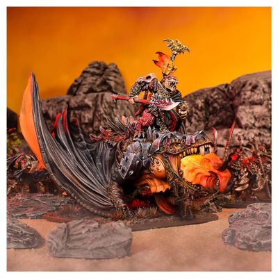 Mantic Games Kings of War 3E: Salamander - Clan Lord on Firedrake