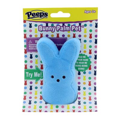 Animal Adventure | Peeps | 4 Collectible Palm Pet Bunny Plush | Blue