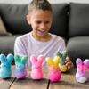 Animal Adventure | Peeps | 4 Collectible Palm Pet Bunny Plush | Blue view 4