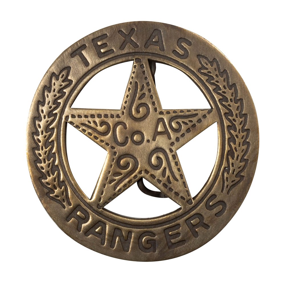 Artisan Owl Texas Rangers Old West Replica Badge Metal - Costume Prop for Western-Themed Parties & Events (Brass)