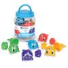 Learning Resources Snap-n-Learn Narwhals & Friends, 15 Pieces, Ages 18 Months+, baby toddler toys, preschool learning activities, educational toys, color and shape recognition, fine motor skills view 1