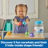 Learning Resources Snap-n-Learn Narwhals & Friends, 15 Pieces, Ages 18 Months+, baby toddler toys, preschool learning activities, educational toys, color and shape recognition, fine motor skills view 2