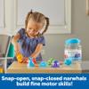 Learning Resources Snap-n-Learn Narwhals & Friends, 15 Pieces, Ages 18 Months+, baby toddler toys, preschool learning activities, educational toys, color and shape recognition, fine motor skills view 4