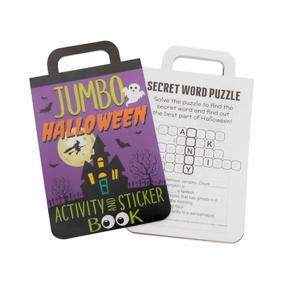 Jumbo Halloween Activity & Sticker Books, 6 Pieces