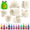 Jumbo Squishy Toys Craft Kit- 8 Garden Critters Shapes (46") w 12 Fabric Paints- Slow Rising, Soft & Scented-Decorate Kawaii Squishies for Valentine's Day Gifts, Stress Relief, Kids Classroom Party view 1