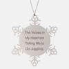 Special Juggling Gifts, The Voices in My Head are Telling Me to Go Juggling, Fun Holiday Snowflake Ornament from Friends, , Juggling Balls, Juggling Clubs, Juggling Rings, Juggling Scarves, Juggling view 1