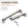 HOPLEX 2pcs Stainless Steel Drive Shaft Universal Joint Driveshaft for 1/18 RC Rock Crawler Axial UTB18 Capra Unlimited Trail Buggy view 2
