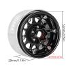 INJORA 1.9 Beadlock Wheel Deep Dish Negative Offset 10.4mm Wheel Rim for 1/10 RC Crawler Auto Axial SCX10 90046 AXI03007 TRX4 VS4-10 Gen8 MST CFX(Black) view 3