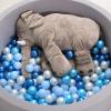 TRENDPLAY Plastic Balls for Ball Pits - Pack of 100 Hollow Balls- Safe and Exciting Playtime - Perfect for Toddler Baby Pools,Party,Festival Decoration, Pearl Blue+Pearl Light Blue+White view 2