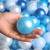 TRENDPLAY Plastic Balls for Ball Pits - Pack of 100 Hollow Balls- Safe and Exciting Playtime - Perfect for Toddler Baby Pools,Party,Festival Decoration, Pearl Blue+Pearl Light Blue+White view 3