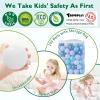 TRENDPLAY Plastic Balls for Ball Pits - Pack of 100 Hollow Balls- Safe and Exciting Playtime - Perfect for Toddler Baby Pools,Party,Festival Decoration, Pearl Blue+Pearl Light Blue+White view 4