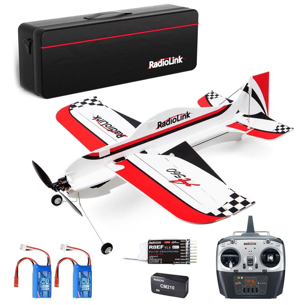 Radiolink A560 PNP (Plug&Play) RC 3D Airplane with 6 Flight Modes, Flight Controller Byme-A Gyro and Brushless Motor, CM210 2S LiPo Fast Charger, T8FB Transmitter and R8EF, Totally RTF Combo