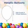 Trimming Shop Metallic Balloons, 25pcs Decorative Latex Chrome Balloons 10 Inch Party Balloons Shiny Helium Birthday Balloons for Wedding, Engagement, Baby Shower, Christmas Decoration, Rose Pink view 2