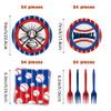 96 Pcs Baseball Plates Baseball Birthday Party Supplies Including Baseball Plates and Napkins Forks, Baseball Party Decorations view 3