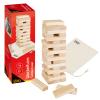 Idena 40087-Wackelturm Wood, Skill Game with 54 Bricks and Storage Bag, Large Stacking Tower Approx. 8 x 8 x 26 cm, 40087 view 1