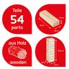 Idena 40087-Wackelturm Wood, Skill Game with 54 Bricks and Storage Bag, Large Stacking Tower Approx. 8 x 8 x 26 cm, 40087 view 3