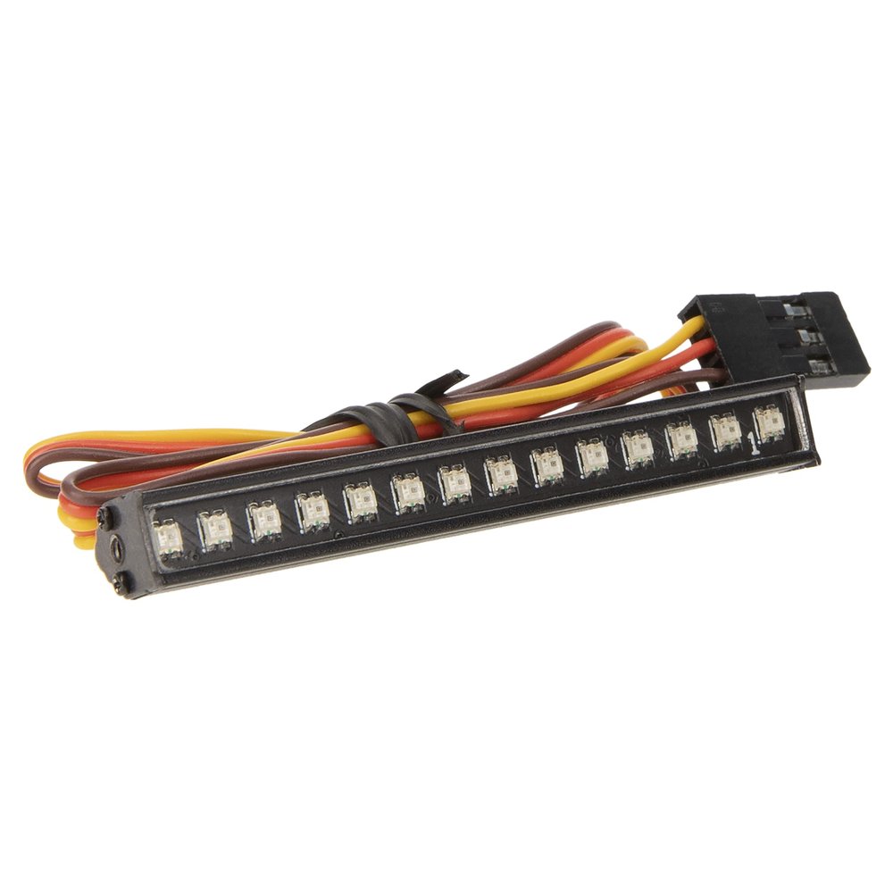 DKKY SCX24 Lights Roof Light Bar for AXIAL SCX24 Bronco C10 JLU Gladiator Deadbolt 1/24 RC Crawler Upgrades Parts, 14 Beads + 8 Lighting Modes