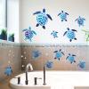 12 Pieces Sea Turtle Wall Decals Stickers Wall Decals Vinyl Stickers Underwater Ocean Waterproof Removable Decoration Kids Sea Life for Bedroom Toilet Nursery Birthday Gifts (1079) view 2