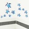 12 Pieces Sea Turtle Wall Decals Stickers Wall Decals Vinyl Stickers Underwater Ocean Waterproof Removable Decoration Kids Sea Life for Bedroom Toilet Nursery Birthday Gifts (1079) view 3