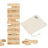 Idena 40088 Wooden Travel Game with 54 Building Blocks and Storage Bag, Approx. 4.8 x 4.8 x 14.4 cm Stacking Tower view 4