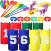 40 Packs Outdoor Games Potato Sack Race Bags for Kids and Adults, with 3 Legged Race Bands, Egg and Spoon Race Backyard Field Day Birthday Party Games Outdoor Carnival Lawn Games Kids and Family view 1