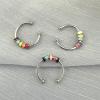 cdar Open Ring Adjustable Fine Workmanship Anxiety Relief with Enamel Bead Opening Decoration Accessory Unisex Stacking Spinning Ring,Suitable for Dressing Alone, Party and Valentine's Day Gift view 4