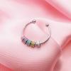 cdar Open Ring Adjustable Fine Workmanship Anxiety Relief with Enamel Bead Opening Decoration Accessory Unisex Stacking Spinning Ring,Suitable for Dressing Alone, Party and Valentine's Day Gift view 3