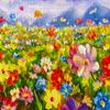 1000 Pieces Jigsaw Puzzle for Adults  Matte Finish, Soft Touch, Easy to Assemble, Tight Fit, Vivid Colors, Missing Pieces Service  Painting of Multicolor Wild Flowers Field  by ENJOY Puzzle view 2