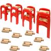 Wooden Train Bridges, Bridge Support, Wooden Train Track Accessories, Train Tracks Compatible with All Major Brands, Wood Toys for Girls & Boys view 1