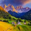 1000 Pieces Jigsaw Puzzle for Adults  Matte Finish, Soft Touch, Easy to Assemble, Tight Fit, Vivid Colors, Missing Pieces Service  Dolomites Mountains Landscape with Church  by ENJOY Puzzle view 2