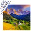 1000 Pieces Jigsaw Puzzle for Adults  Matte Finish, Soft Touch, Easy to Assemble, Tight Fit, Vivid Colors, Missing Pieces Service  Dolomites Mountains Landscape with Church  by ENJOY Puzzle view 3