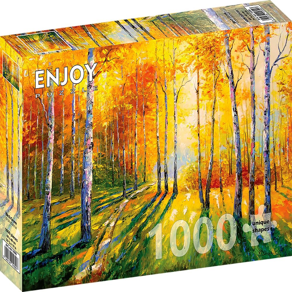 1000 Pieces Jigsaw Puzzle for Adults  Matte Finish, Soft Touch, Easy to Assemble, Tight Fit, Vivid Colors, Missing Pieces Service  Birch Grove in Autumn Forest Landscape  by ENJOY Puzzle