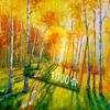 1000 Pieces Jigsaw Puzzle for Adults  Matte Finish, Soft Touch, Easy to Assemble, Tight Fit, Vivid Colors, Missing Pieces Service  Birch Grove in Autumn Forest Landscape  by ENJOY Puzzle view 4