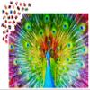 1000 Pieces Jigsaw Puzzle for Adults  Matte Finish, Soft Touch, Easy to Assemble, Tight Fit, Vivid Colors, Missing Pieces Service  Rainbow Gradient of Multicolor Peacock  by ENJOY Puzzle view 3