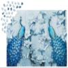 1000 Pieces Jigsaw Puzzle for Adults  Matte Finish, Soft Touch, Easy to Assemble, Tight Fit, Vivid Colors, Missing Pieces Service  Blue Peacocks with Flowers and Butterflies by ENJOY Puzzle view 3