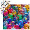 1000 Pieces Jigsaw Puzzle for Adults  Matte Finish, Soft Touch, Easy to Assemble, Tight Fit, Vivid Colors, Missing Pieces Service  Traditional Colorful Mexican Skulls  by ENJOY Puzzle view 3