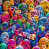 1000 Pieces Jigsaw Puzzle for Adults  Matte Finish, Soft Touch, Easy to Assemble, Tight Fit, Vivid Colors, Missing Pieces Service  Traditional Colorful Mexican Skulls  by ENJOY Puzzle view 4